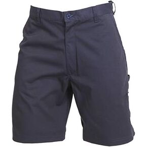 Mens Work Shorts, 2 Pack, Flat Front Heavy Duty, Wrinkle Resistant and Soil Release, Hammer Loop, Twill 65% Poly 35% Cotton in Saudi Arabia