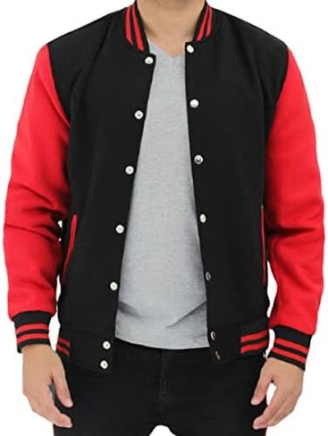 Men's Yellow and Black Baseball Varsity Letterman Lightweight Jacket in Kuwait