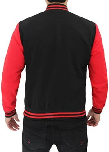 Men's Yellow and Black Baseball Varsity Letterman Lightweight Jacket in Kuwait