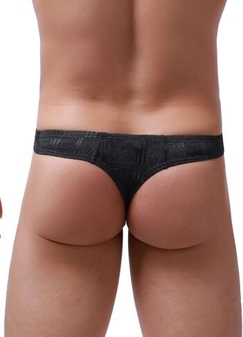 iKingsky Men's Four Way Stretch Bulge Thong Sexy T-back Underwear Low Rise Soft Under Panties for Men in Kuwait