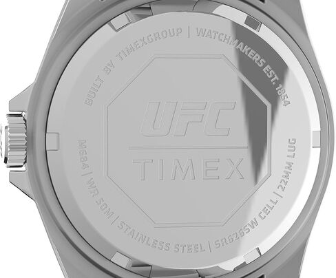 ساعة Timex UFC Men's Debut 42mm - حزام فضي اللون مينا زرقاء غطاء فضي اللون, فضي, أسورة in Saudi Arabia