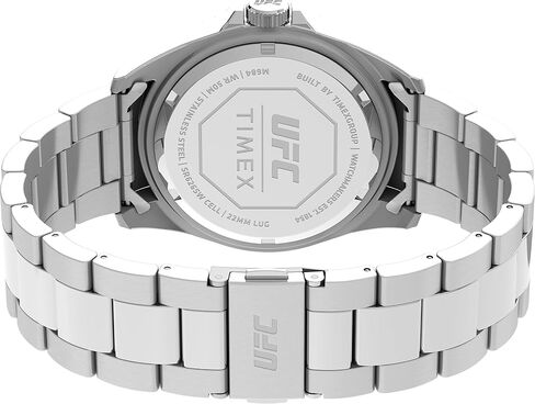 ساعة Timex UFC Men's Debut 42mm - حزام فضي اللون مينا زرقاء غطاء فضي اللون, فضي, أسورة in Saudi Arabia
