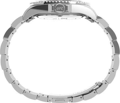 ساعة Timex UFC Men's Debut 42mm - حزام فضي اللون مينا زرقاء غطاء فضي اللون, فضي, أسورة in Saudi Arabia