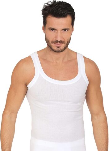 MaRe Luxury Italian Underwear 100% Mako Cotton Men's Sleeveless Shirt Muscle Tank Top. Proudly Made in Italy. in Saudi Arabia