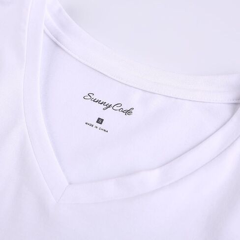 Men's Tagless Slim Fit Top Muscle Cotton V-Neck Crewneck Short Sleeve Undershirts T-Shirts in Kuwait