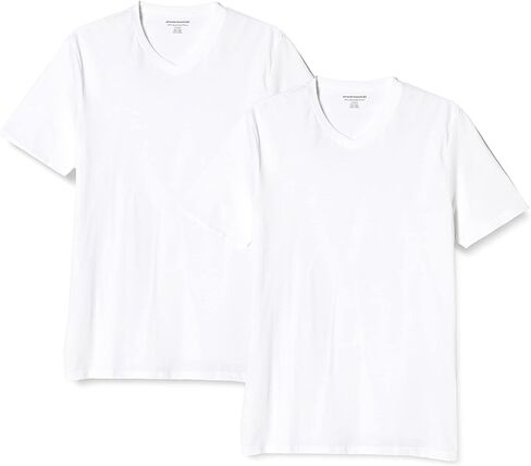 Amazon Essentials Men's Slim-Fit Short-Sleeve V-Neck T-Shirt, Pack of 2 in Kuwait