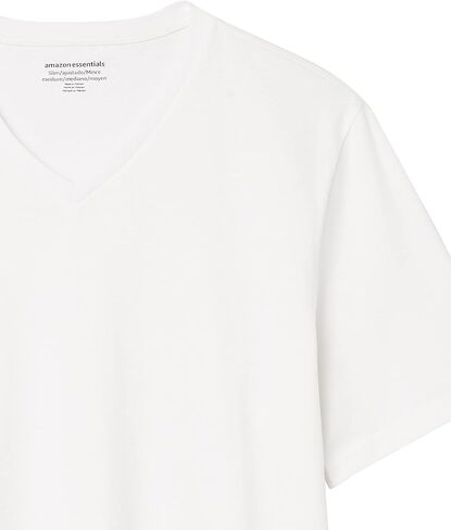 Amazon Essentials Men's Slim-Fit Short-Sleeve V-Neck T-Shirt, Pack of 2 in Kuwait