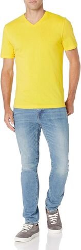 Amazon Essentials Men's Slim-Fit Short-Sleeve V-Neck T-Shirt, Pack of 2 in Kuwait
