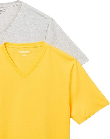 Amazon Essentials Men's Slim-Fit Short-Sleeve V-Neck T-Shirt, Pack of 2 in Kuwait