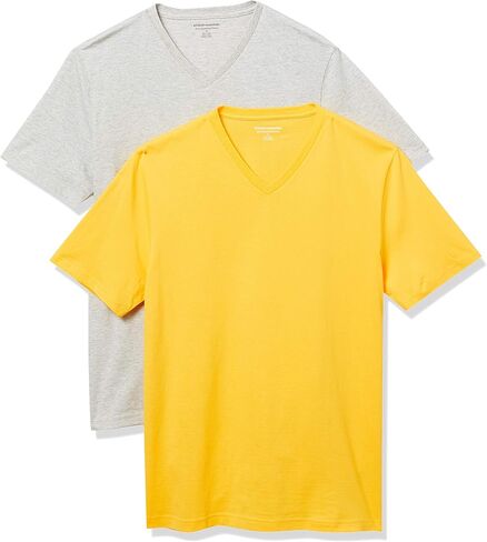 Amazon Essentials Men's Slim-Fit Short-Sleeve V-Neck T-Shirt, Pack of 2 in Kuwait