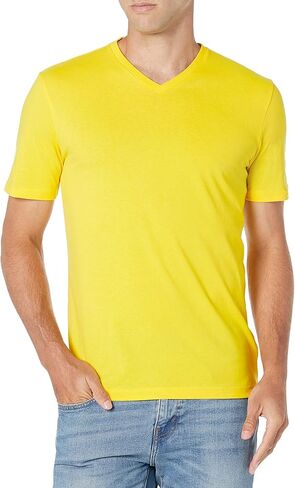 Amazon Essentials Men's Slim-Fit Short-Sleeve V-Neck T-Shirt, Pack of 2 in Kuwait