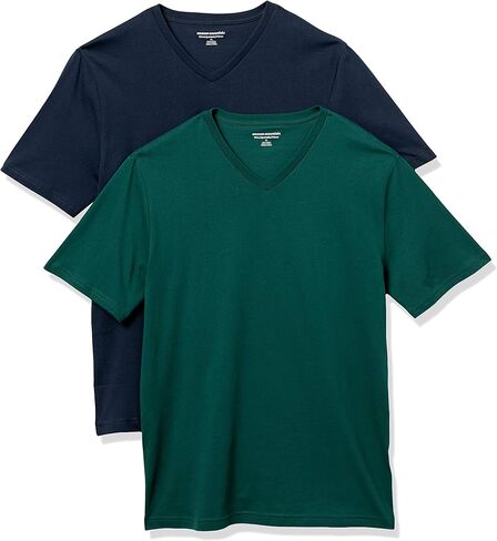 Amazon Essentials Men's Slim-Fit Short-Sleeve V-Neck T-Shirt, Pack of 2 in Kuwait