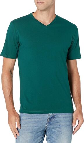 Amazon Essentials Men's Slim-Fit Short-Sleeve V-Neck T-Shirt, Pack of 2 in Kuwait