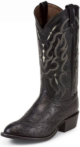Tony Lama Men's Smooth Ostrich Western Boot Round Toe in Kuwait
