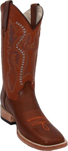 Men's Genuine Leather Western Boot Square Toe Cowboy Boot in Kuwait