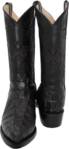 Western Shops Mens Leather Crocodile Alligator Print Western Cowboy Boots in Saudi Arabia