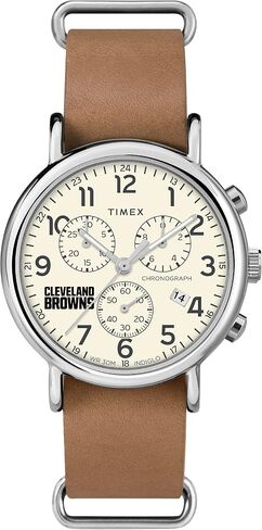 Men's NFL Weekender Chrono 40mm Quartz Leather Strap in Kuwait