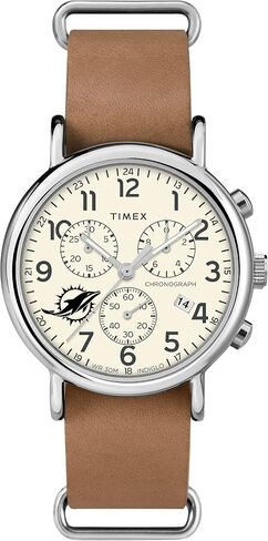 Men's NFL Weekender Chrono 40mm Quartz Leather Strap in Kuwait