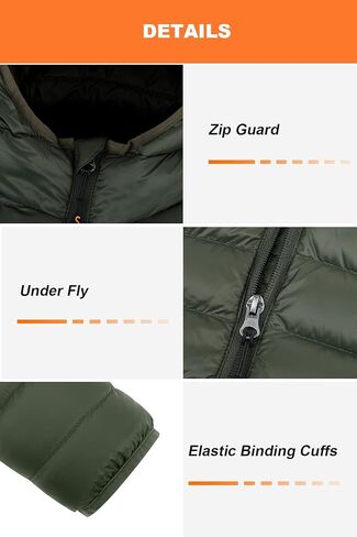 Men's Packable Down Jacket, Lightweight Puffer Warm Coat for Travel Hiking in Saudi Arabia