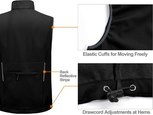 Little Donkey Andy Men's Lightweight Fleece Lined Softshell Vest Windproof Sleeveless Jacket for Hiking Travel Golf in Saudi Arabia