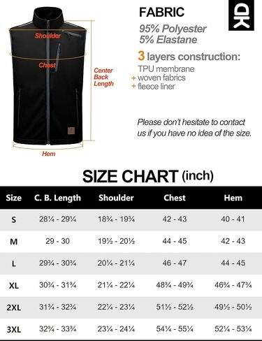 Little Donkey Andy Men's Lightweight Fleece Lined Softshell Vest Windproof Sleeveless Jacket for Hiking Travel Golf in Saudi Arabia