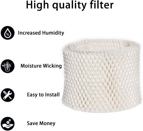 HIFROM 4Pack Replacement Humidifier Wick Filters Compatible with Kaz & Vicks 3020 V3100 V3500 V3600 V3800 V3900 Honeywell HCM-300T HCM-350 Humidifier WF2 & PWF2 in Saudi Arabia