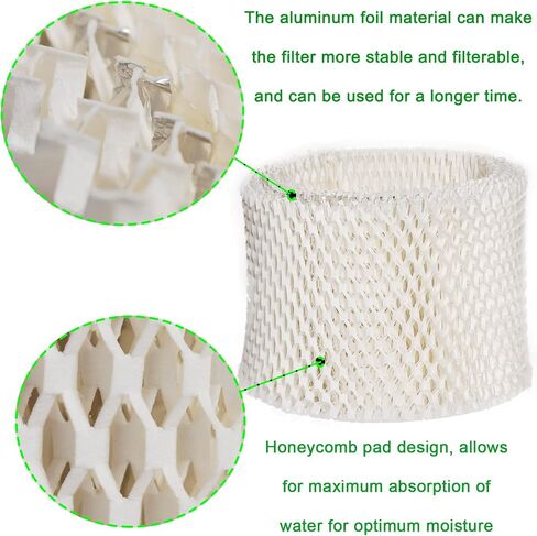 HIFROM 4Pack Replacement Humidifier Wick Filters Compatible with Kaz & Vicks 3020 V3100 V3500 V3600 V3800 V3900 Honeywell HCM-300T HCM-350 Humidifier WF2 & PWF2 in Saudi Arabia