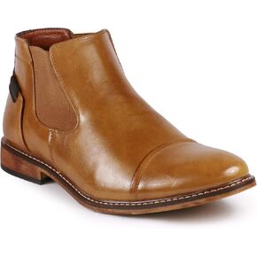 Metrocharm MC148 Men's Cap Toe Formal Dress Casual Ankle Chelsea Boot in Kuwait