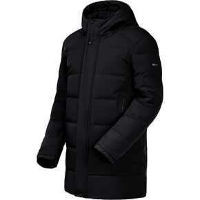 Orolay Men's Double Snap Winter Down Coat Thickened Jacket with Stand Collar
