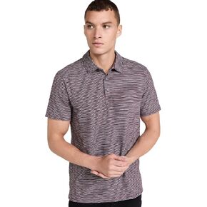 Vince Men's Slub Stripe S/S Polo in Kuwait