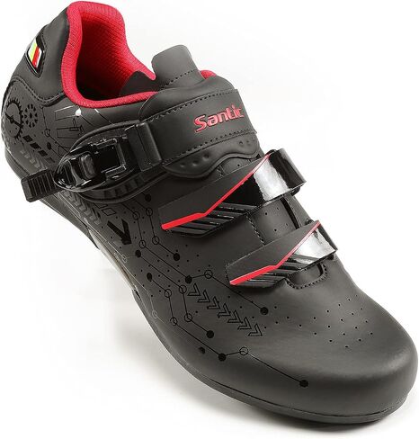 Santic Cycling Shoes Men Spin Unlocked Bike Bicycle Road Biking Lock Shoes MTB Cycling Accessories Self-Locking Shoes in Kuwait