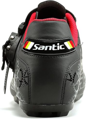 Santic Cycling Shoes Men Spin Unlocked Bike Bicycle Road Biking Lock Shoes MTB Cycling Accessories Self-Locking Shoes in Kuwait