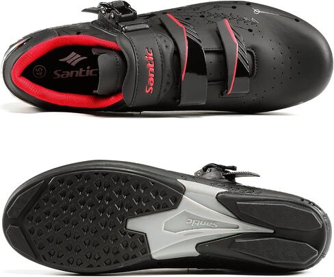 Santic Cycling Shoes Men Spin Unlocked Bike Bicycle Road Biking Lock Shoes MTB Cycling Accessories Self-Locking Shoes in Kuwait