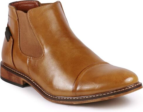 Metrocharm MC148 Men's Cap Toe Formal Dress Casual Ankle Chelsea Boot in Saudi Arabia
