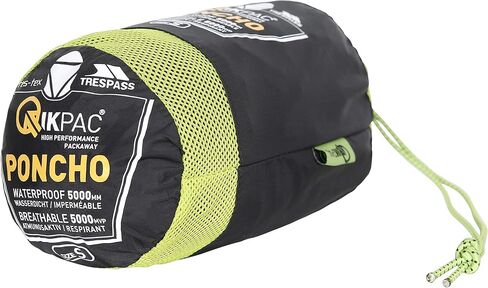 Qikpac Adults Packaway Poncho Unisex Waterproof Windproof Rain Cover in Kuwait