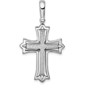 Solid 925 Sterling Silver Brushed/Cross Pendant Charm in Kuwait