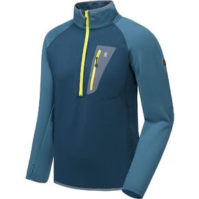 Little Donkey Andy Men's Half Zip Pullover Jacket,Polar Fleece Warm Elastic Long Sleeve Pilling Resistance Sweatshirts