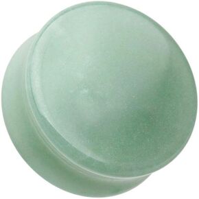 Covet Jewelry Green Jade Aventurine Natural Stone Double Flared Ear Gauge Plug in Saudi Arabia