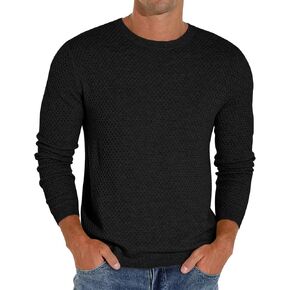Sailwind Men's Crewneck Lightweight Wool Structured Sweater Casual Knit Pullover in Saudi Arabia