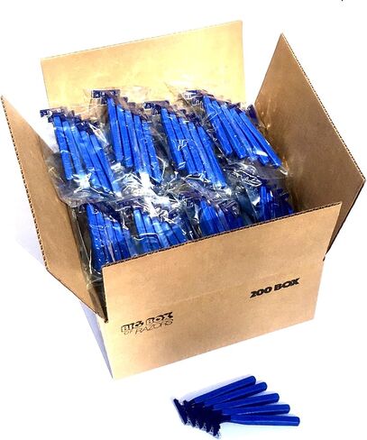 200 Box of Razor Blades Premium Disposable Stainless Steel Hospitality Quality Shavers High End Twin Blade Razors for Men and Women with Aloe Vera Lubrication Strip in Saudi Arabia