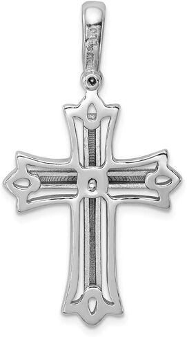 Solid 925 Sterling Silver Brushed/Cross Pendant Charm in Saudi Arabia