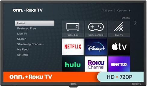 تلفزيون ONN 32 بوصة عالي الدقة (720P) LED ذكي متوافق مع Netflix وDisney+ وYouTube وApple TV وAlexa وGoogle Assistant + حامل حائط - 100012589 (متجدد) in Kuwait