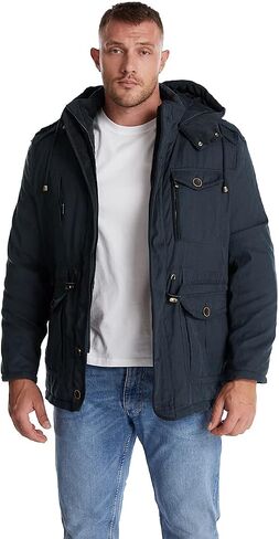 EUSMTD Men's Heavyweight Coat Sherpa fleece Lined Parka Winter Warm Hooded Jacket in Saudi Arabia