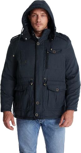 EUSMTD Men's Heavyweight Coat Sherpa fleece Lined Parka Winter Warm Hooded Jacket in Saudi Arabia