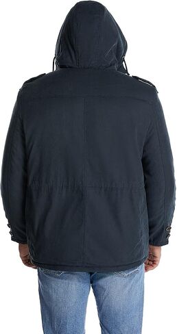 EUSMTD Men's Heavyweight Coat Sherpa fleece Lined Parka Winter Warm Hooded Jacket in Saudi Arabia