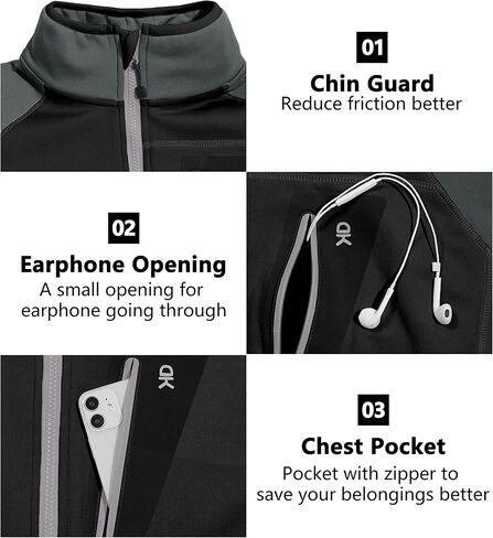 Little Donkey Andy Men's Half Zip Pullover Jacket,Polar Fleece Warm Elastic Long Sleeve Pilling Resistance Sweatshirts in Saudi Arabia
