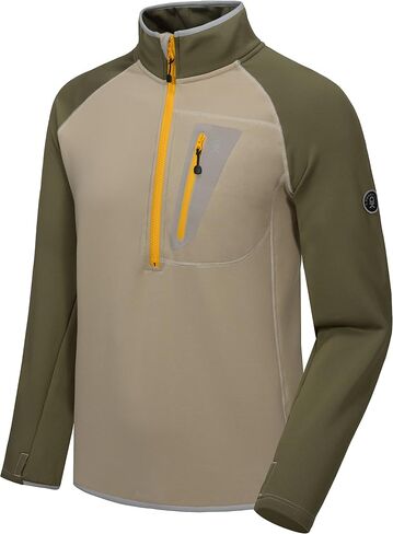 Little Donkey Andy Men's Half Zip Pullover Jacket,Polar Fleece Warm Elastic Long Sleeve Pilling Resistance Sweatshirts in Saudi Arabia