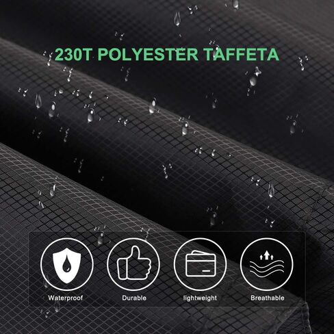 SKYSPER Rain Poncho for Adults, Hooded Raincoat for Women Men with Reflective Stripe and Front Pocket Lightweight Waterproof Reusable Rain Coat Outdoor Hiking Camping Emergency Rain Gear Black in Saudi Arabia