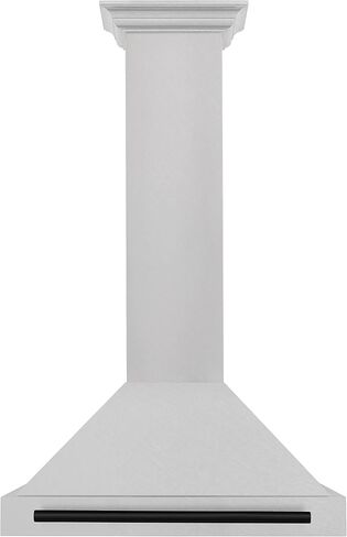 ZLINE 30" Autograph Edition DuraSnow® Stainless Steel Range Hood with DuraSnow® Stainless Steel Shell and Matte Black Handle in Saudi Arabia
