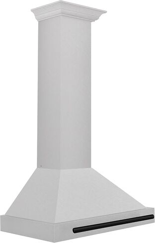 ZLINE 30" Autograph Edition DuraSnow® Stainless Steel Range Hood with DuraSnow® Stainless Steel Shell and Matte Black Handle in Saudi Arabia